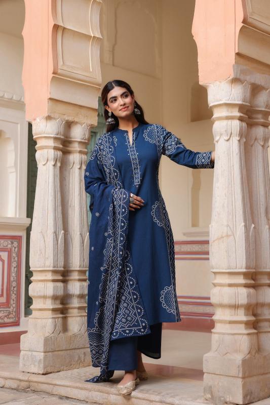 Janni cotton 3pcs wholesale kurtis by surati fabric surat gujarat